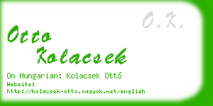 otto kolacsek business card